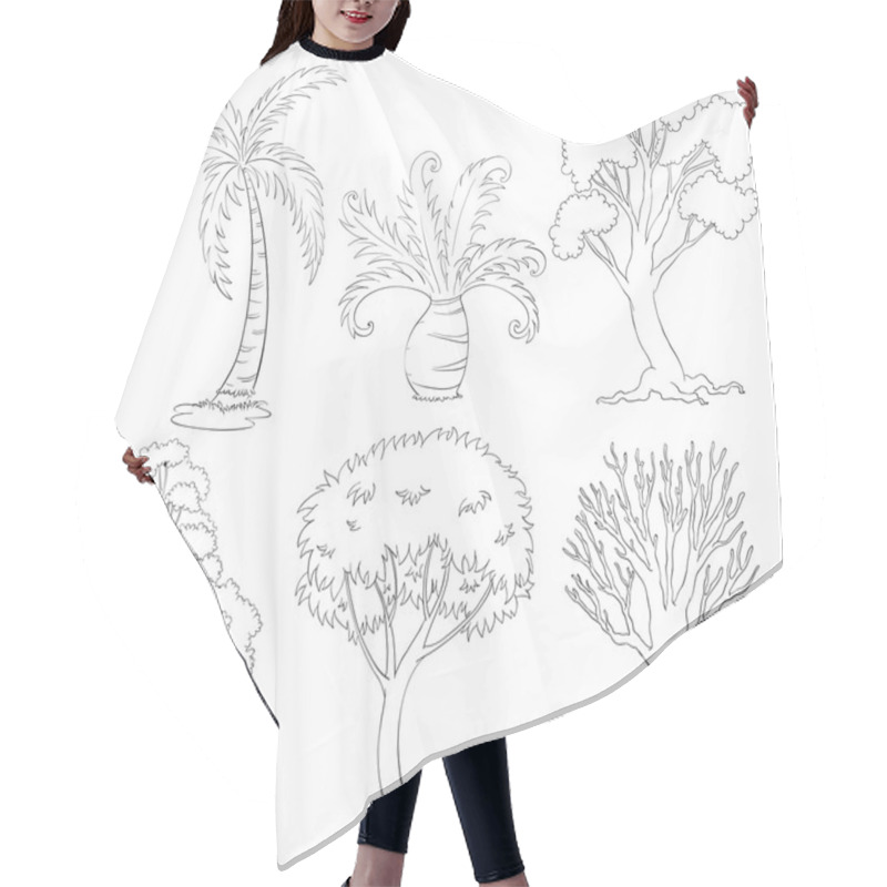 Personality  Silhouettes Of Trees Hair Cutting Cape