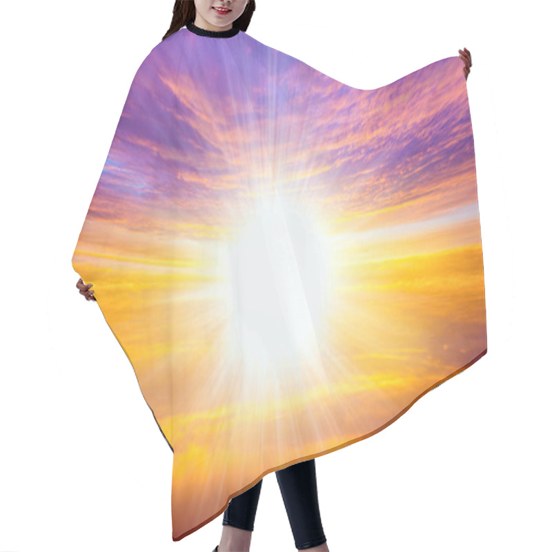 Personality  Abstract Big Explosion . Light From Sky . Religion Background . Beautiful Cloud . Background Sky At Sunset And Dawn . Hair Cutting Cape