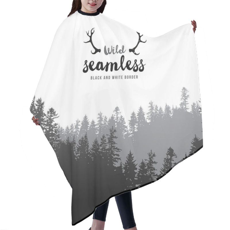 Personality  Seamless Coniferous Forest Border Hair Cutting Cape