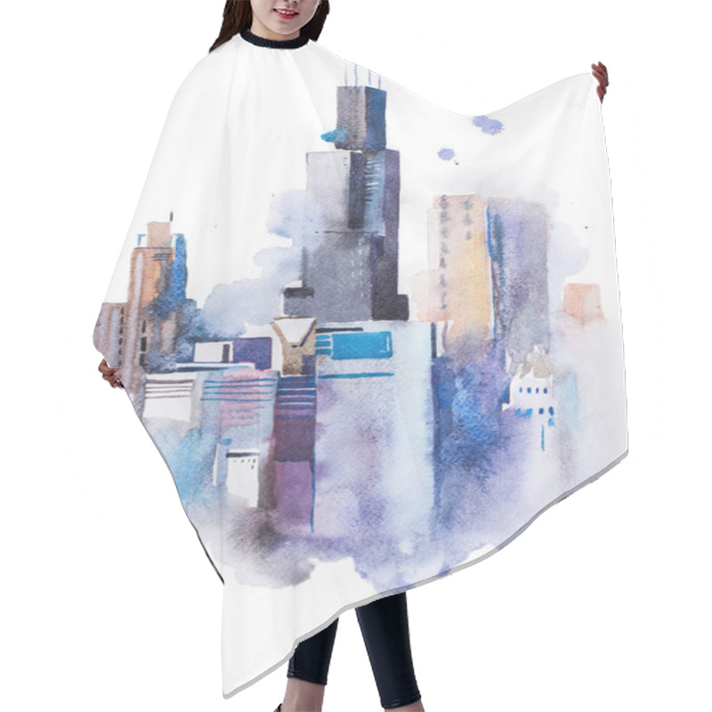 Personality    Cityscape Big City Downtown  Hair Cutting Cape