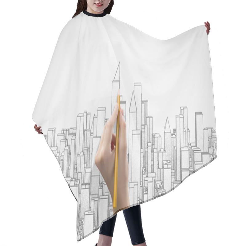 Personality  Construction Model Hair Cutting Cape