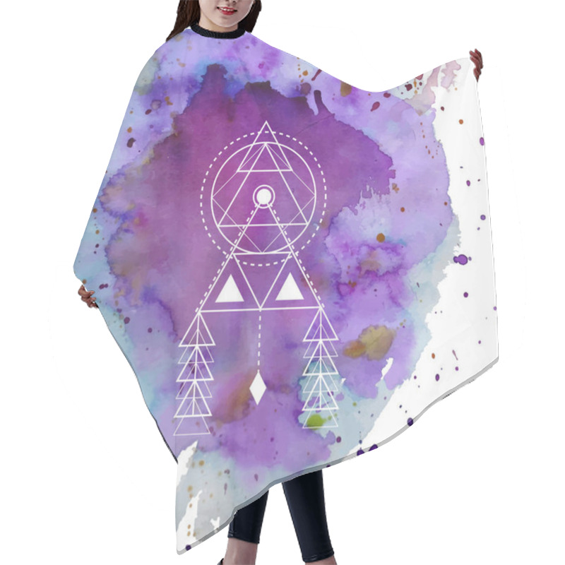 Personality  Sacred Geometry Forms, Shapes Of Lines, Logo, Sign, Symbol. Hair Cutting Cape