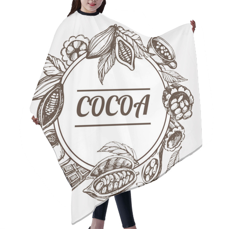 Personality  Cocoa Frame Hair Cutting Cape