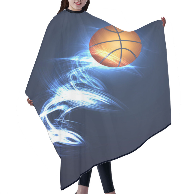 Personality  Basketball Ball In Fire Hair Cutting Cape