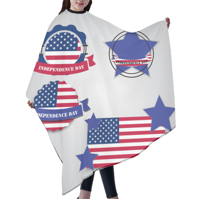 Personality  Independence Day Postcard Design Hair Cutting Cape