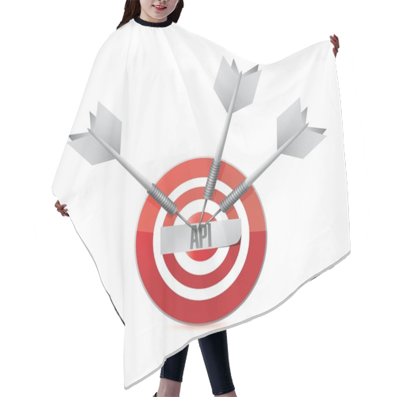 Personality  Api Target Sign Concept Illustration Design Hair Cutting Cape