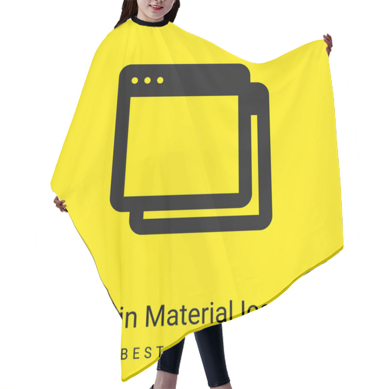 Personality  App Minimal Bright Yellow Material Icon Hair Cutting Cape