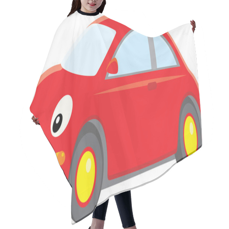 Personality  Happy Red Compact Car Hair Cutting Cape