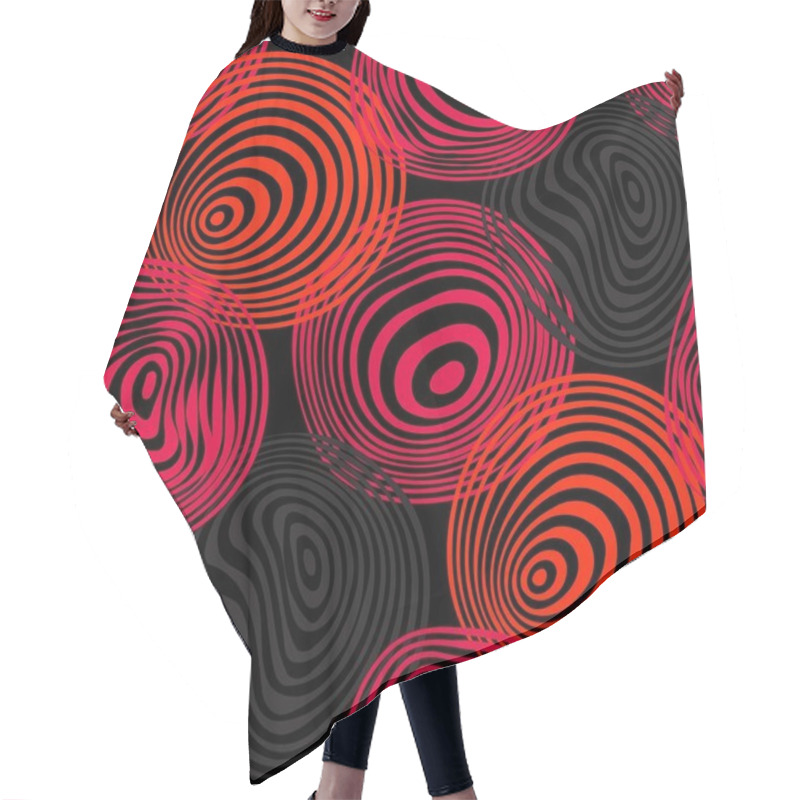 Personality  Seamless Circle Pattern Hair Cutting Cape