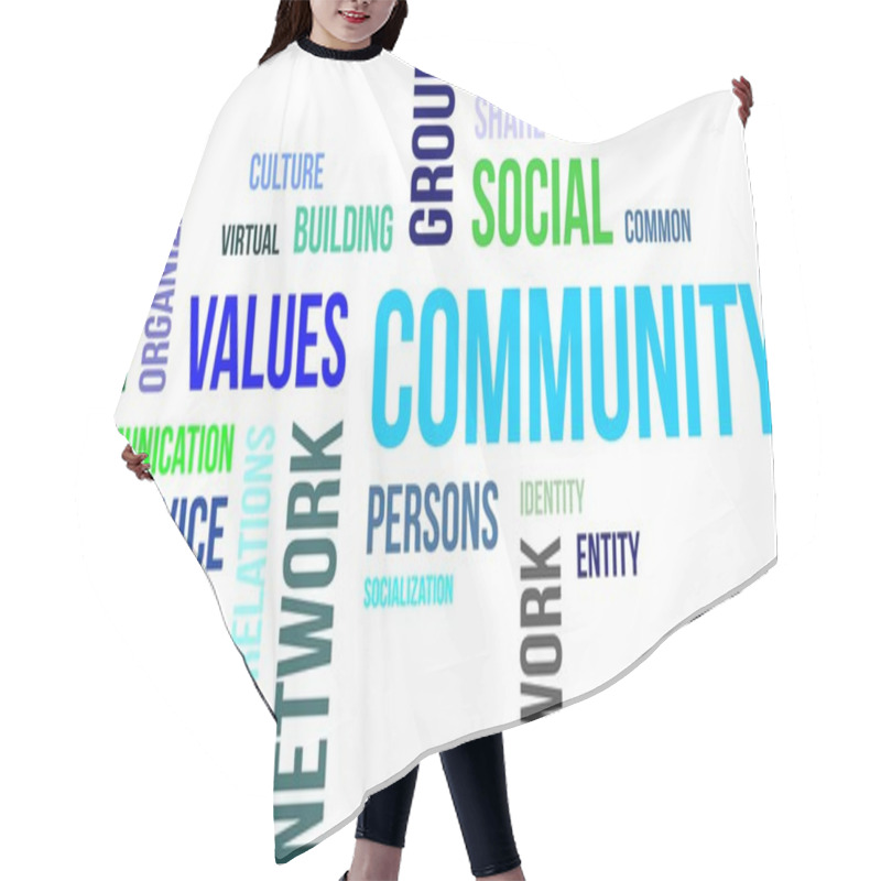 Personality  Word Cloud - Community Hair Cutting Cape