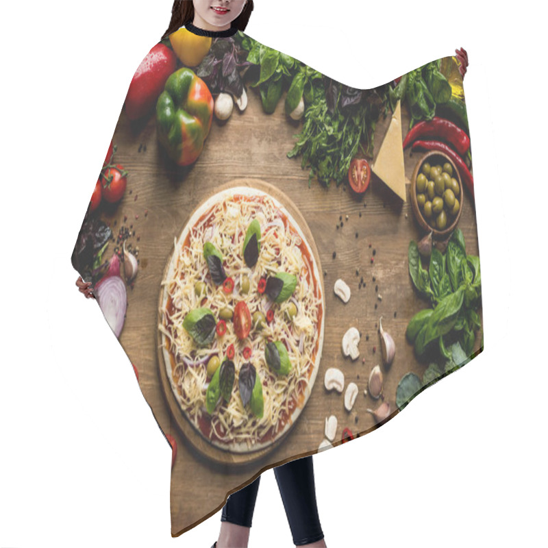 Personality  Homemade Pizza Hair Cutting Cape