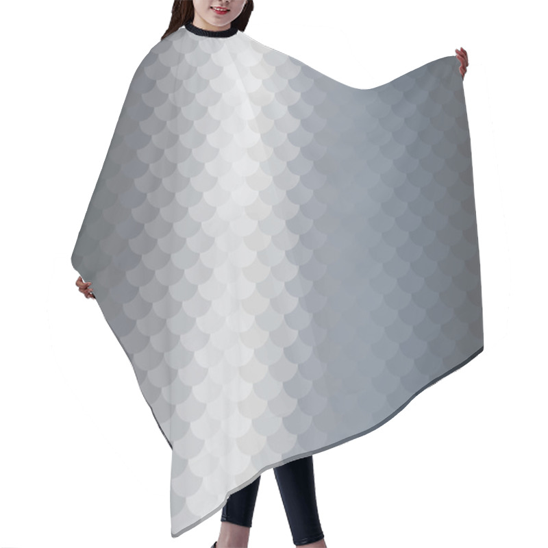 Personality  Grey Steel Scales Hair Cutting Cape