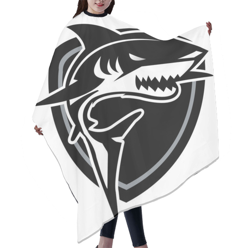 Personality  Ocean Shark Hair Cutting Cape