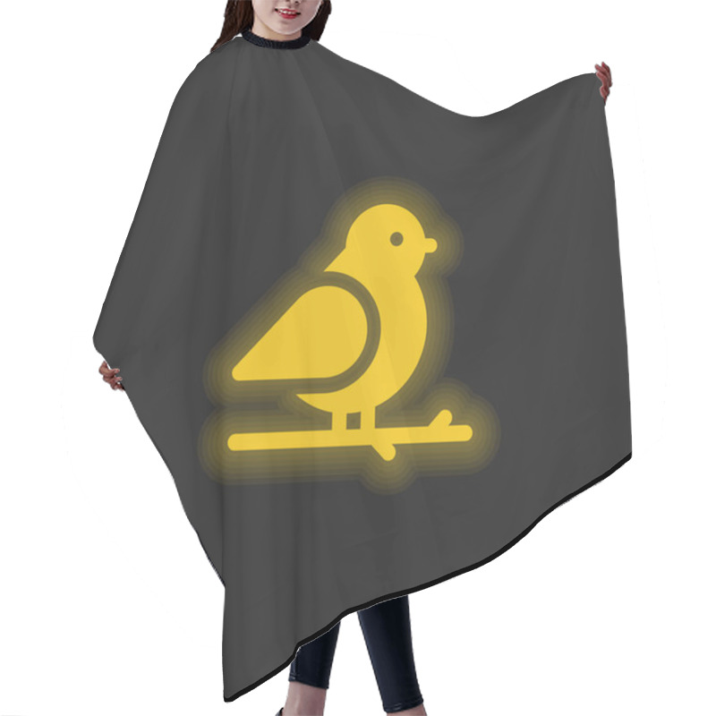 Personality  Bird Yellow Glowing Neon Icon Hair Cutting Cape