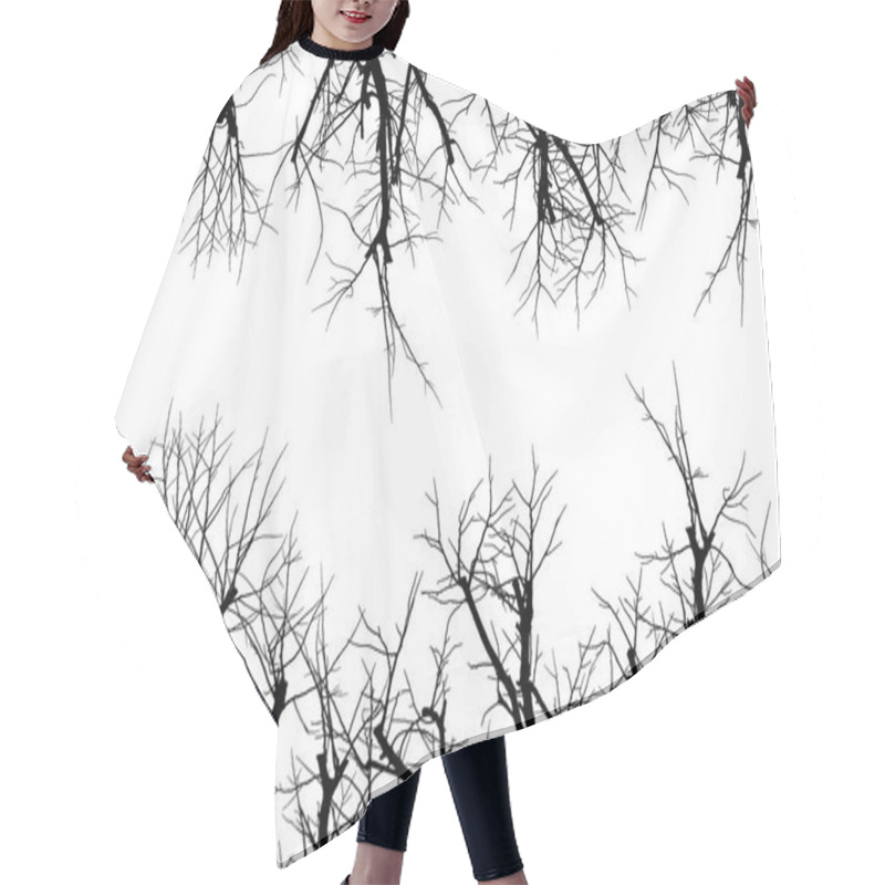 Personality  Silhouettes Of Dry Branches  Hair Cutting Cape