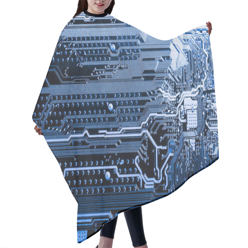 Personality  Abstract,close Up Of Circuits Electronic On Mainboard Computer Technology Background. (logic Board,cpu Motherboard,Main Board,system Board,mobo) Hair Cutting Cape