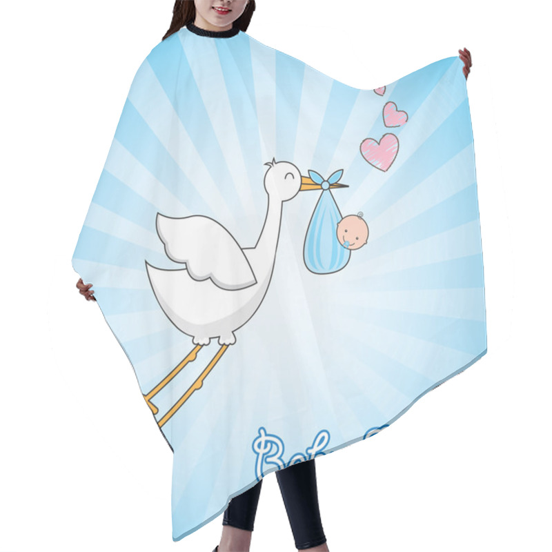 Personality  Beautiful Stork Hair Cutting Cape