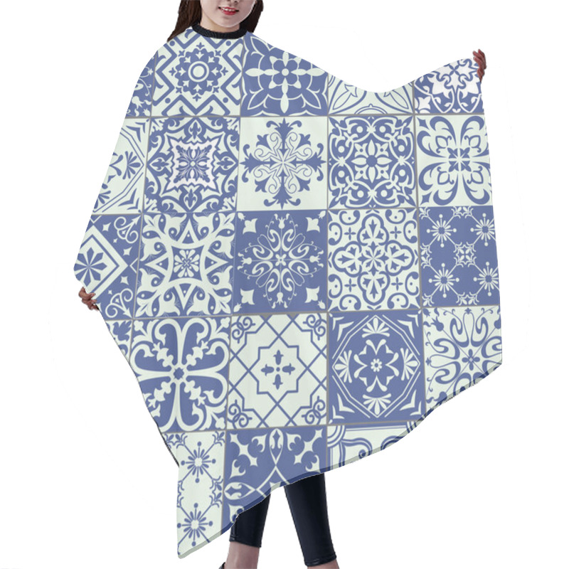 Personality  Set Of Portuguese Tiles Hair Cutting Cape