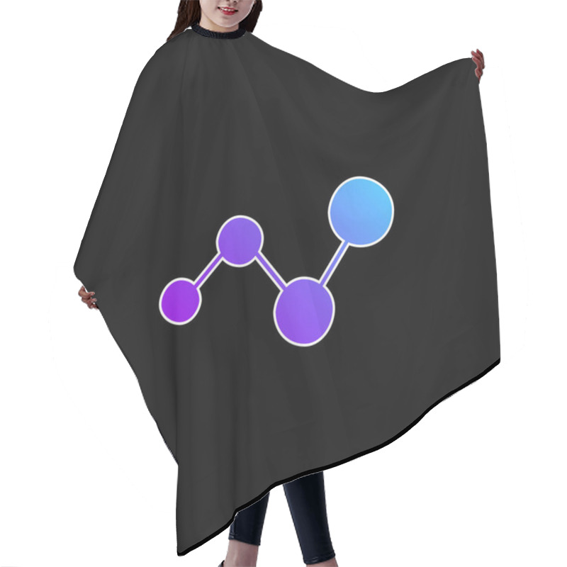 Personality  Analytics Chart Symbol Blue Gradient Vector Icon Hair Cutting Cape