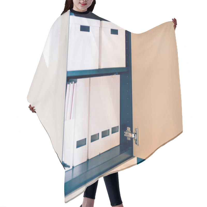 Personality  Office Cabinet Filing  With Financial Documents Bookcase Hair Cutting Cape