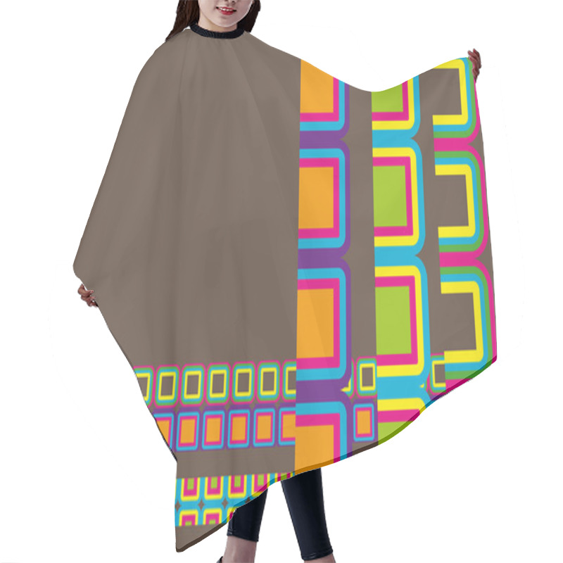 Personality  Retro Squares Hair Cutting Cape