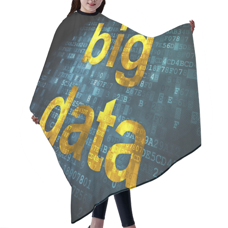 Personality  Information Concept: Big Data On Digital Background Hair Cutting Cape