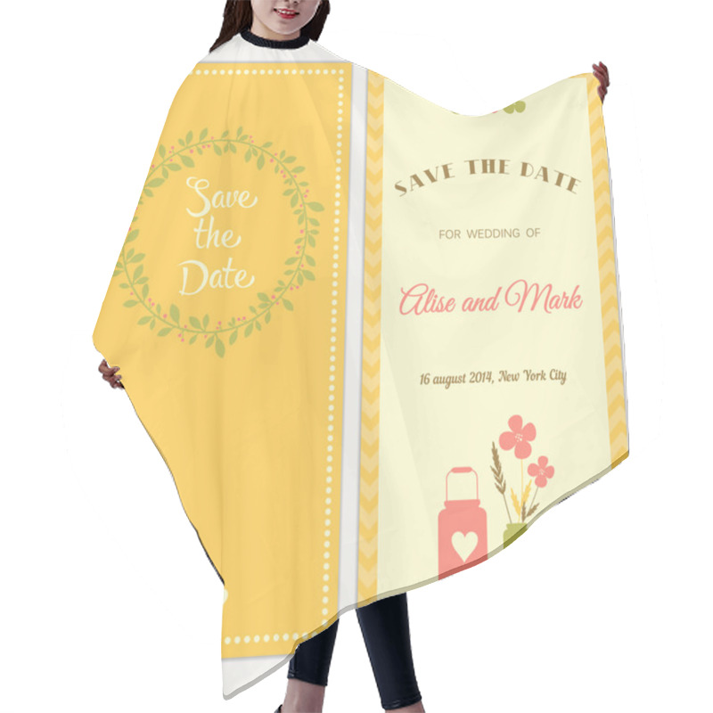 Personality  Two Sides Of The Wedding Invitation Hair Cutting Cape