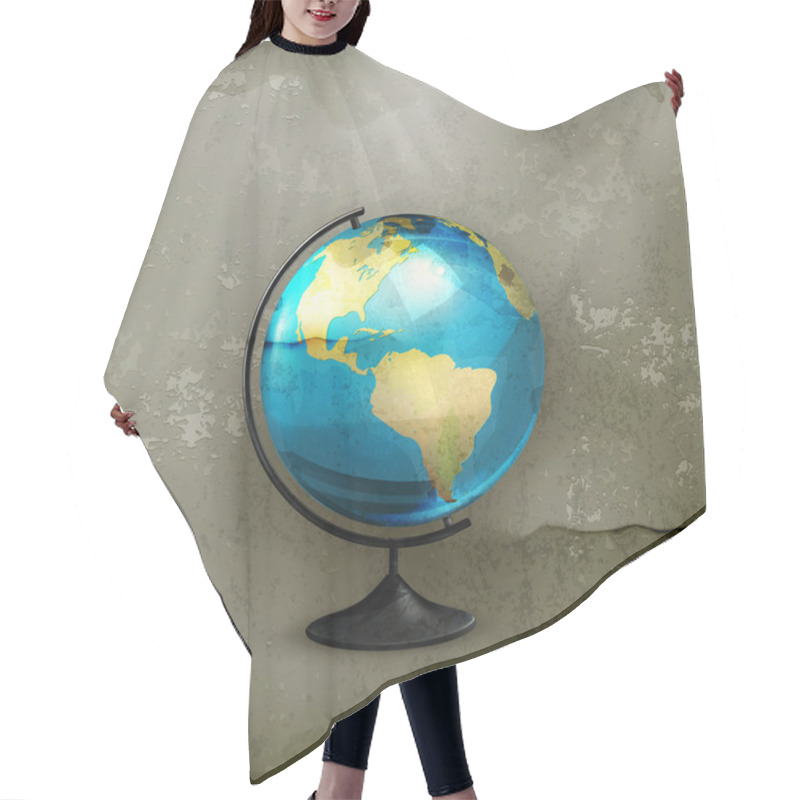 Personality  School Globe, Old-style Hair Cutting Cape