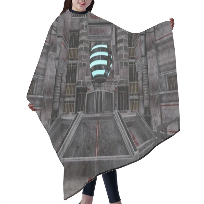 Personality  3D CG Rendering Of Space Station Hair Cutting Cape