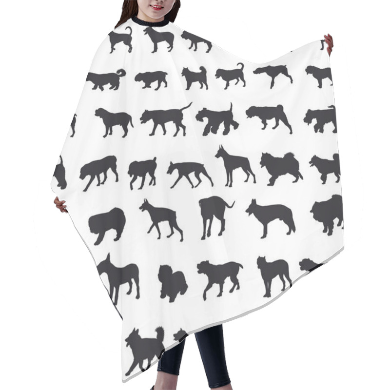 Personality  Dogs Silhouettes Hair Cutting Cape