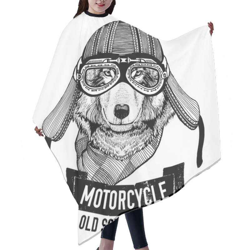 Personality  Wild WOLF For Motorcycle, Biker T-shirt Hair Cutting Cape