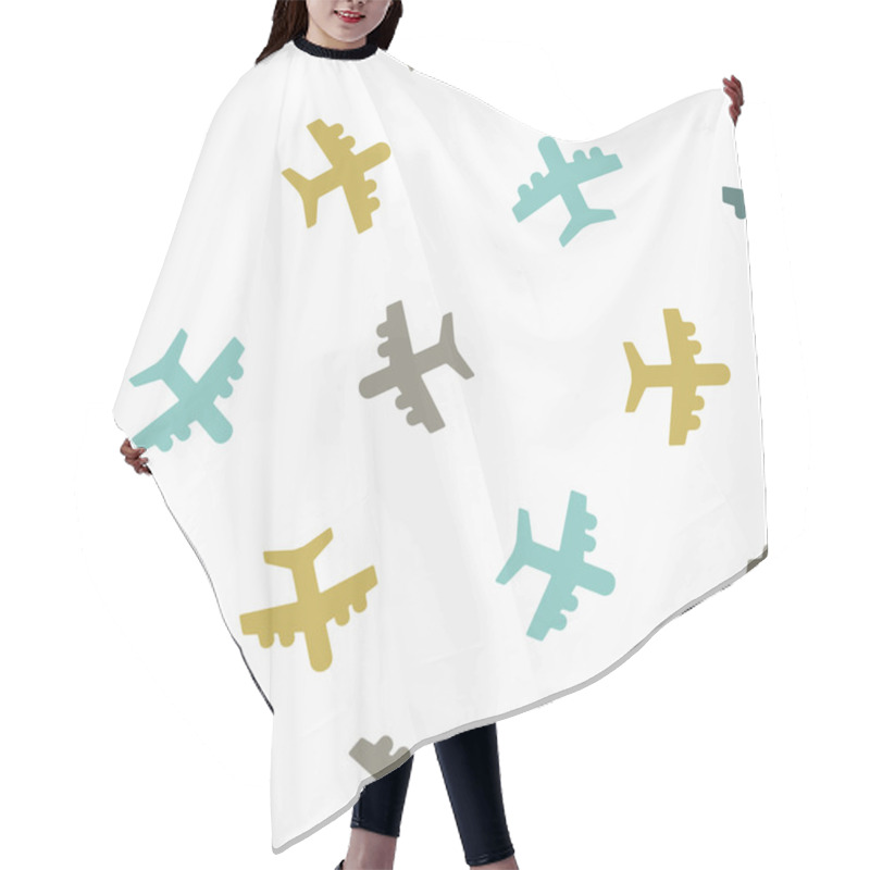 Personality  Seamless Background: Plane Hair Cutting Cape