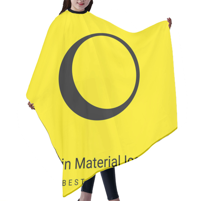 Personality  Ball Outline With Shadow At The Edge Minimal Bright Yellow Material Icon Hair Cutting Cape