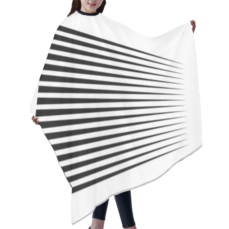 Personality  3d Lines. Straight Parallel Stripes In Perspective. Strips, Stre Hair Cutting Cape