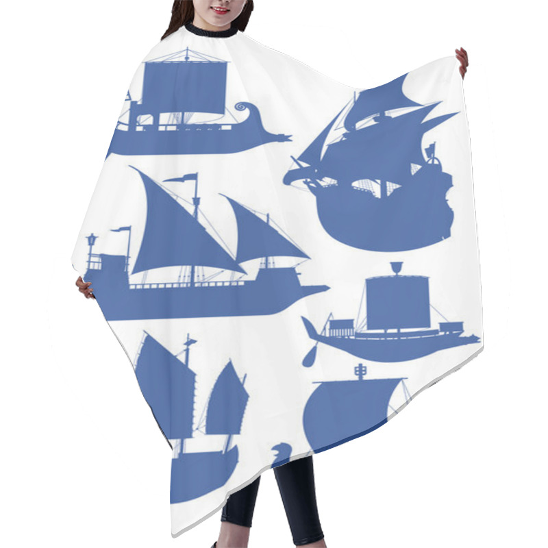 Personality  Sailing Ships Hair Cutting Cape