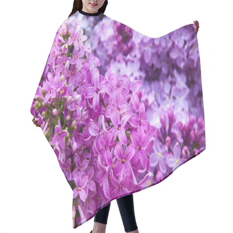 Personality  Macro Photo Of Lilac Blossoms Hair Cutting Cape