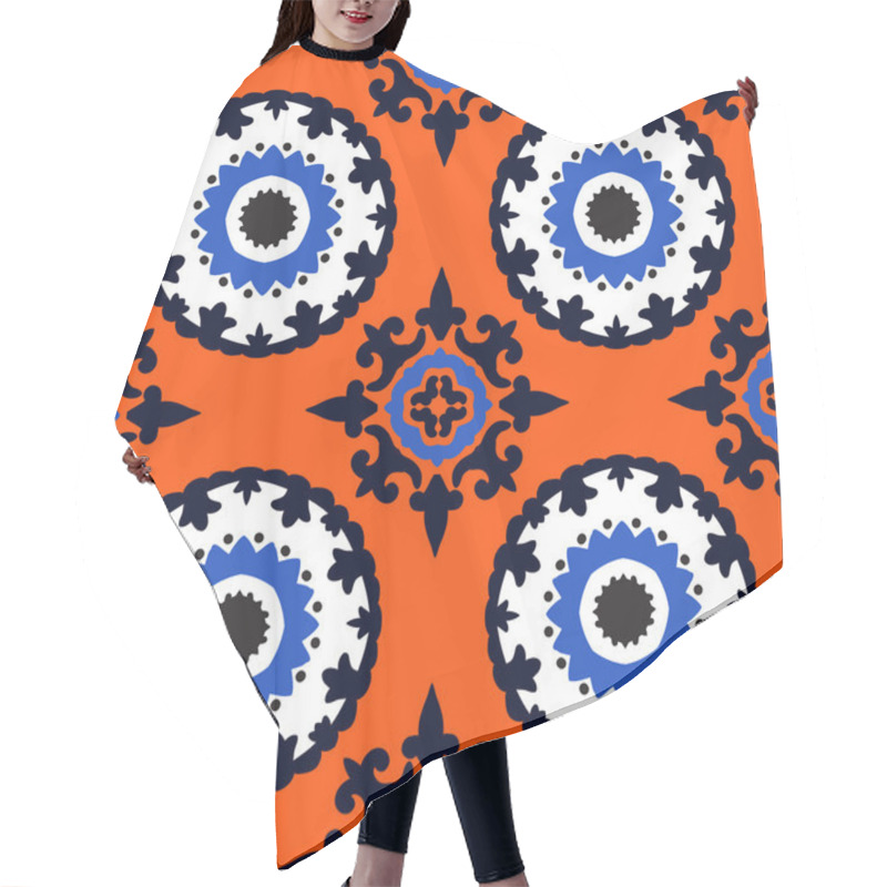 Personality  Suzani, Vector Seamless Ethnic Pattern Hair Cutting Cape