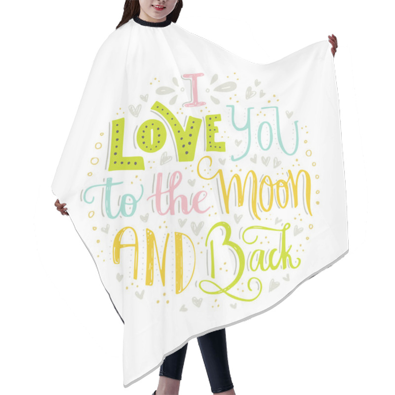 Personality  I Love You To The Moon And Back Hair Cutting Cape