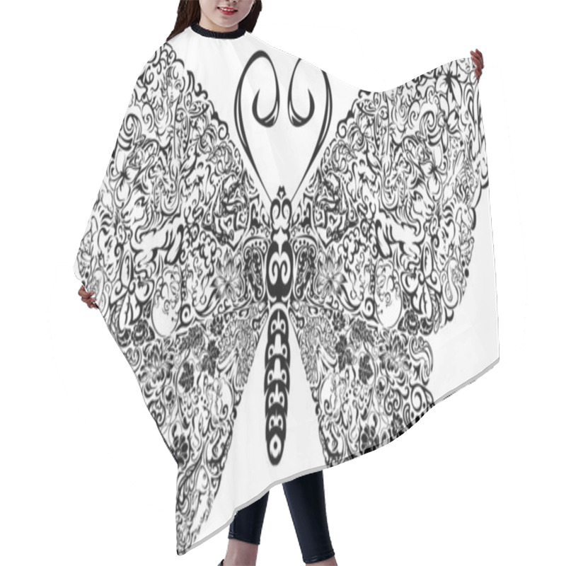 Personality  Butterfly Design Hair Cutting Cape