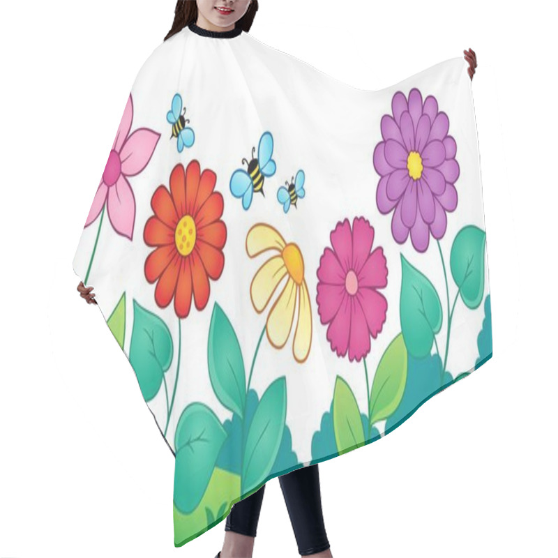 Personality  Flower Topic Image 9 Hair Cutting Cape