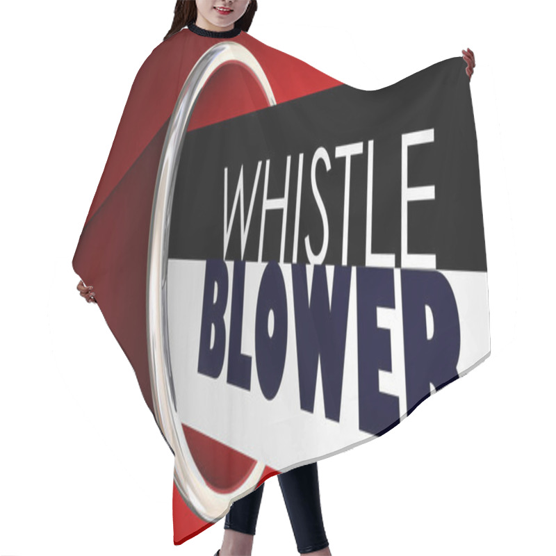 Personality  Whistle Blower Megaphone Bullhorn Expose Wrong Injustice Lies 3d Illustration Hair Cutting Cape