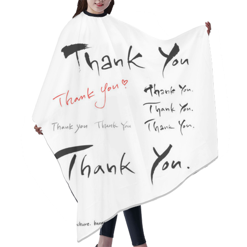 Personality  Anniversary Greeting / Handwritten Calligraphy - Vecter Hair Cutting Cape