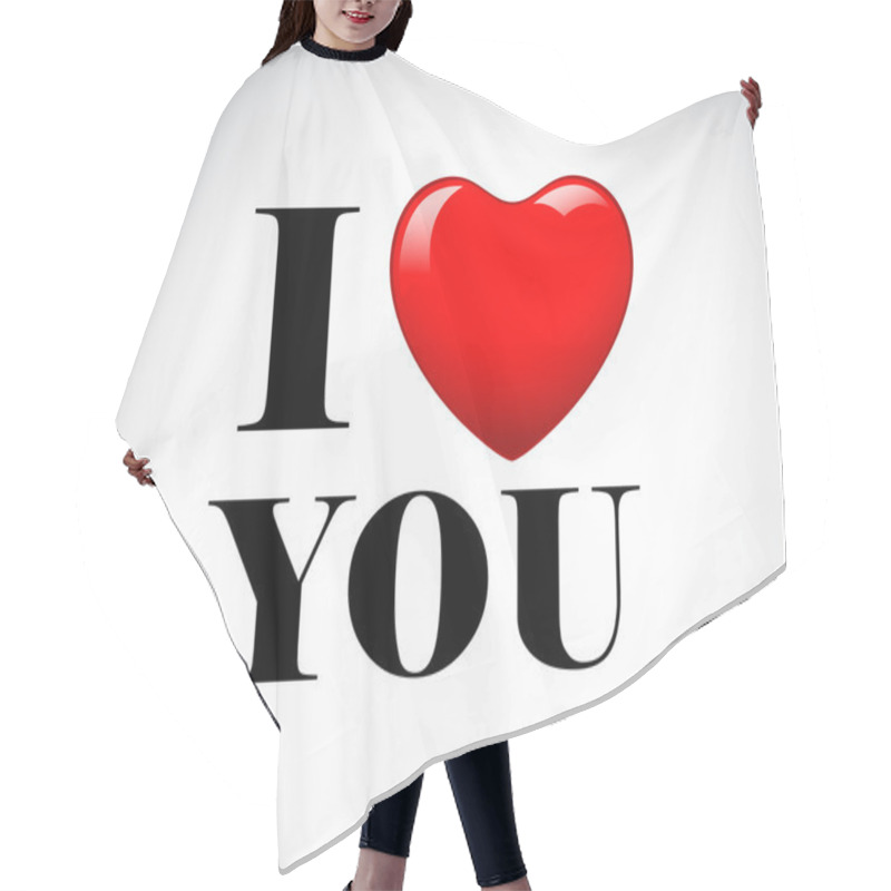 Personality  I Love You Valentine Card Hair Cutting Cape