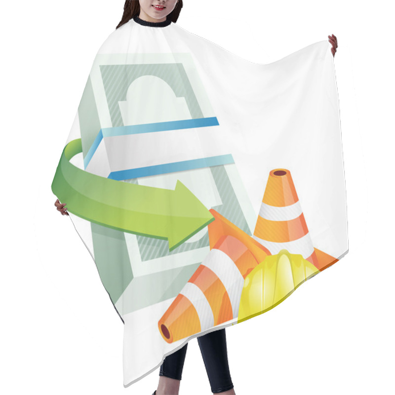 Personality  Economy Protection Barrier Illustration Hair Cutting Cape