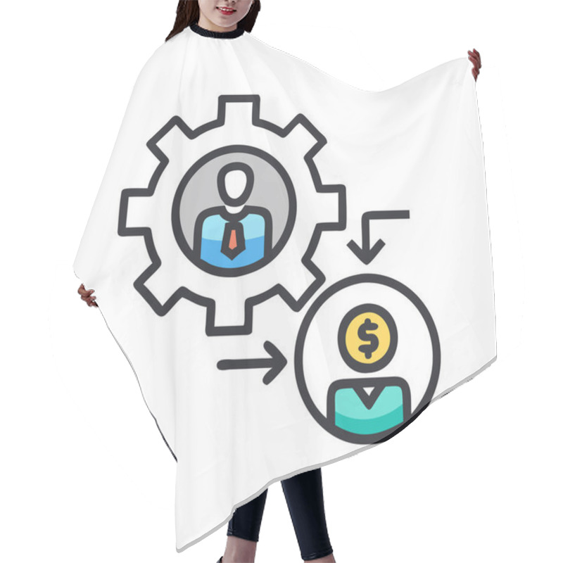 Personality  Dynamic Business Resource Allocation Icon Hair Cutting Cape