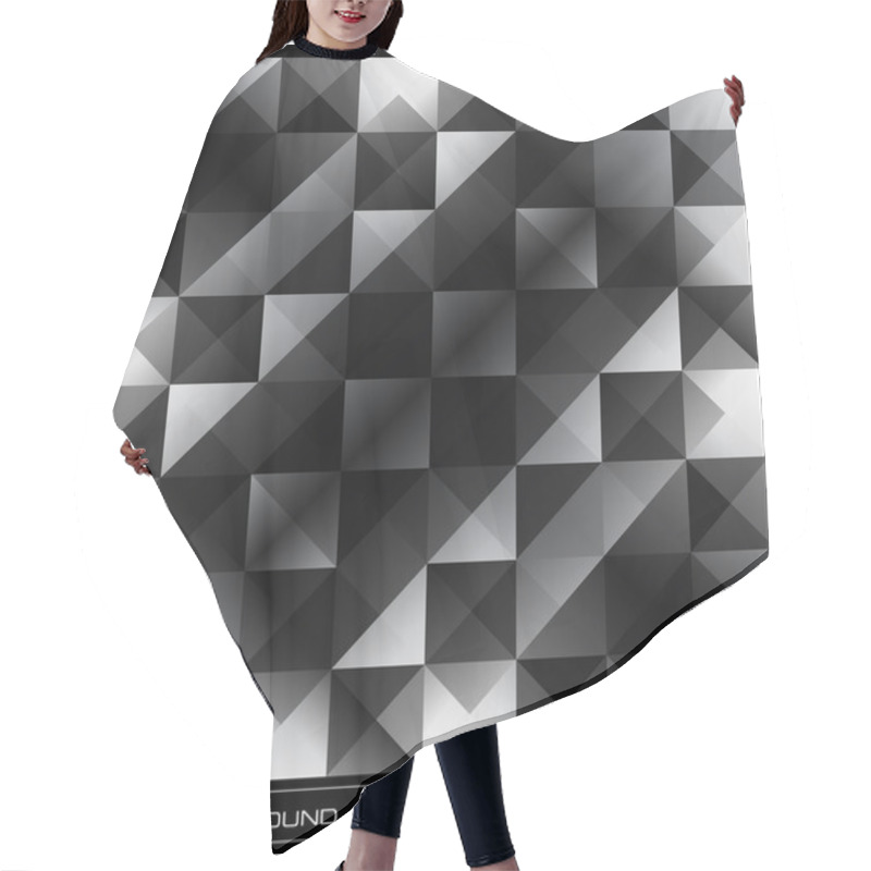 Personality  Abstract Black And White Triangles Background. Vector. Hair Cutting Cape