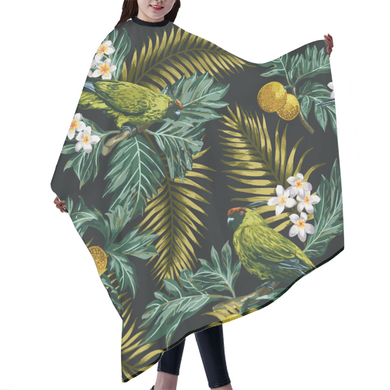 Personality  Seamless Tropical Pattern Hair Cutting Cape