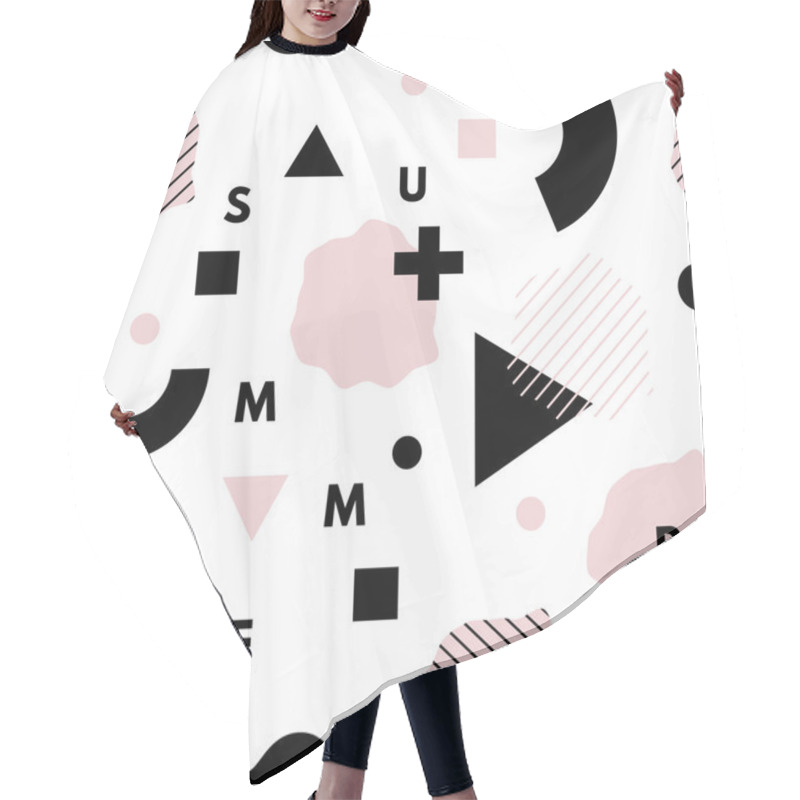 Personality  Geometric Trendy Retro Seamless Pattern Hair Cutting Cape