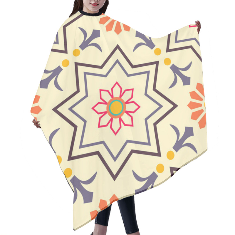 Personality  Old Floral Tiles Hair Cutting Cape