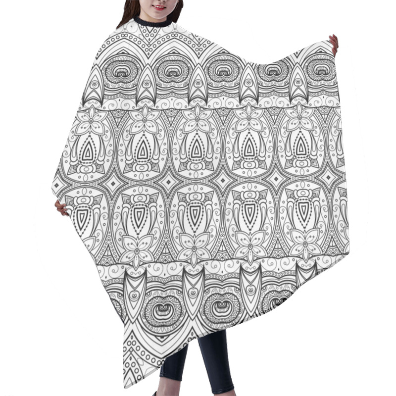 Personality  Abstract Monochrome Ornate Pattern Hair Cutting Cape